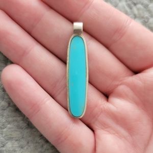 Turquoise sterling silver pendant